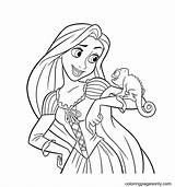 Rapunzel Pascal sketch template