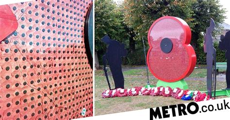 vandals smash glass poppy memorial in senseless act of violence