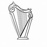 Harp Draw Outline Wikihow Drawing Step Drawings Irish Erase sketch template
