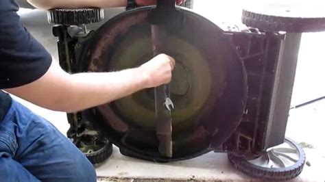 lawn mower blade removal balancing   installation youtube