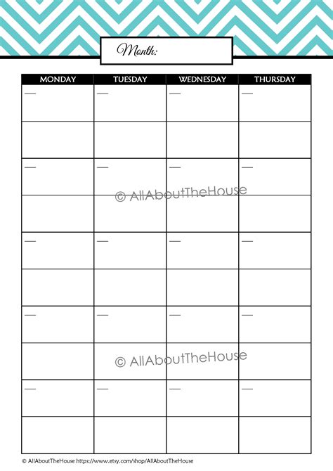 printable academic planner undated full year calendar