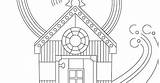 Beach Coloring Pages Hut Template sketch template