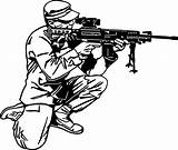 Coloring Soldier Rifle Pages Wecoloringpage sketch template