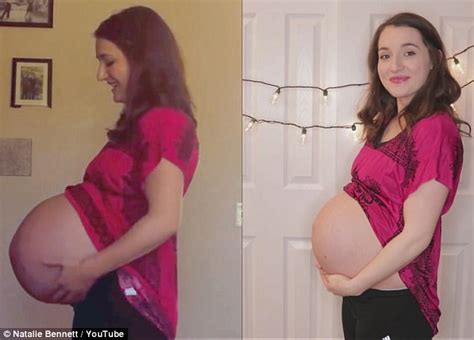 mom compares twin pregnancy bump to single pregnancy belly daily mail