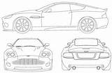 Aston Vulcan V12 Vanquish sketch template