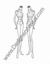 Female Fashion Front Croqui Quarter Pose Three V5 Template Figure sketch template