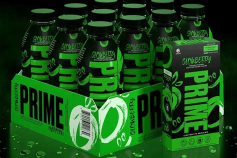 glowberry prime hydration  newest flavor   makers  prime