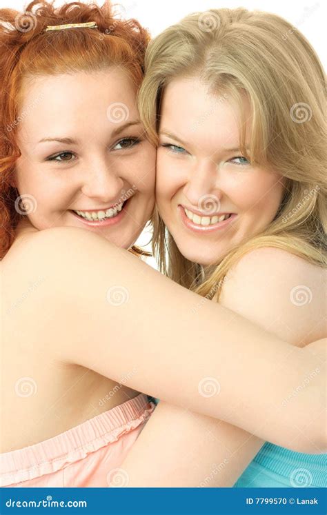 happy embracing friends stock photo image  friendship freckles