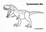 Dino Kleurplaat Kleurplaten Tyrannosaurus Dinosaurussen sketch template