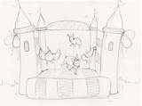 Bouncy Castle Drawing Getdrawings sketch template