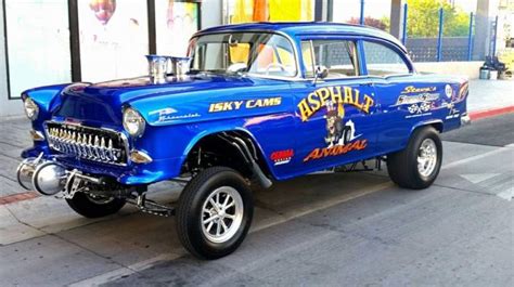 chevrolet bel air 150 210 coupe 1955 blue for sale 55tes444 gasser