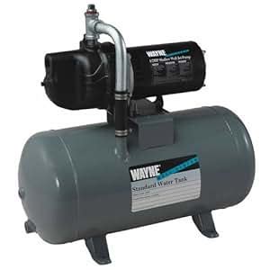 wayne sws p  hp shallow  jet pump conventional  gallon tank system power water