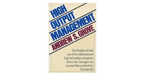high output management  andrew  grove