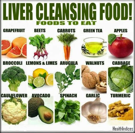 Liver Cleansing Food Fruits Veggies Detox Body For Health