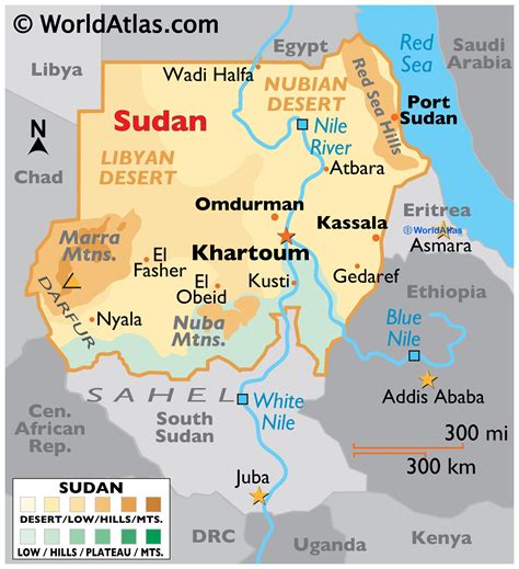 geography  sudan landforms world atlas