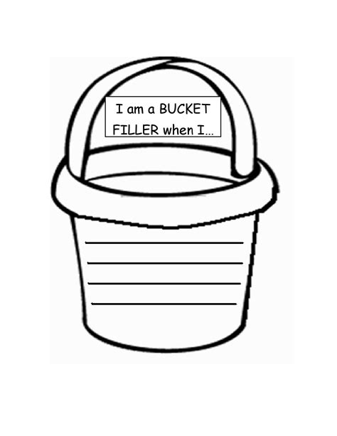 bucket filler template printable