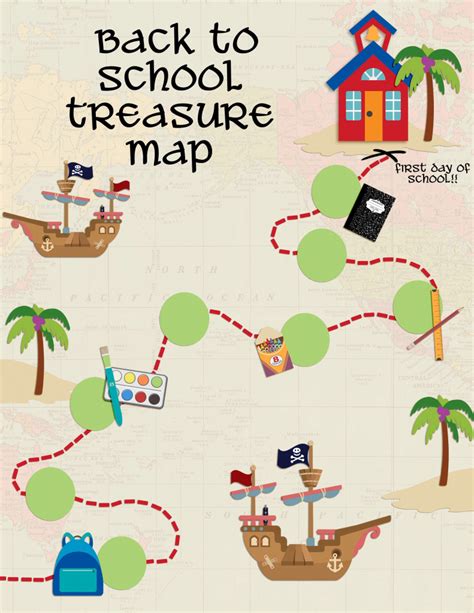 printable treasure map template  kids