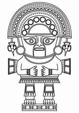 Inca Incas Chimu Mayan Azteca Perú Supercoloring Culturas Precolombino Precolombinos Peruano Imperio Koning Kleurplaten Pattern Chimú Tumi Aztecas Wari Incaico sketch template