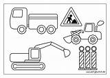 Bagger Baustellenfahrzeuge Malvorlage Kinderbilder Radlader Ausmalbild Ausmalen Verwandt Traktor sketch template