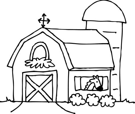 cute barn coloring page  clip art