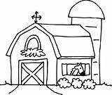 Barn Coloring Cute Clip Clipart Sweetclipart sketch template