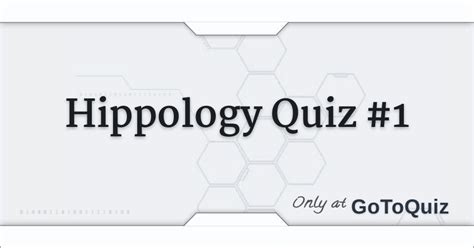 hippology quiz