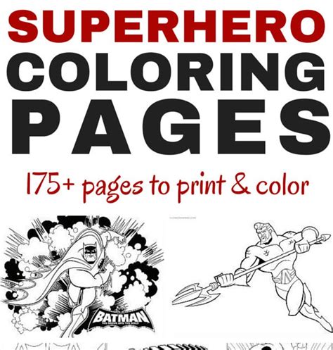 superhero coloring pictures printable  printable superhero