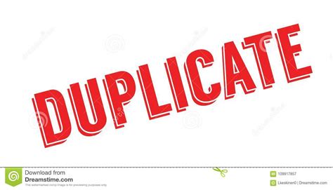 duplicate rubber stamp stock vector illustration  isolated