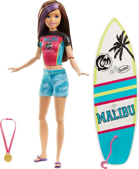 amazoncom barbie dreamhouse adventures skipper surf doll approx