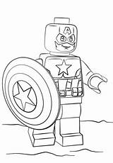 Lego Coloring America Captain Pages Categories Printable sketch template