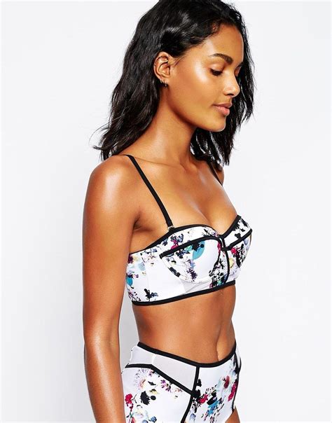 river island latoya bustier bikini top retro swimwear swimwear beachwear bikini swimwear