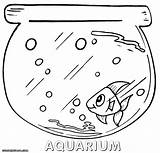 Aquarium Coloring Pages Drawing Kids Fish Tank Getdrawings Colorings sketch template