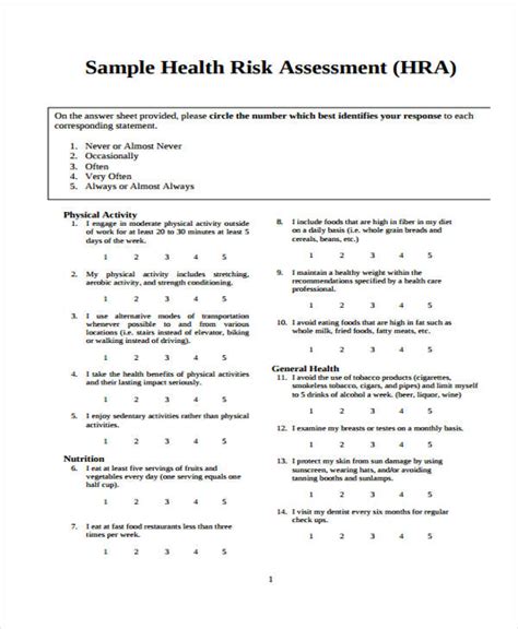 free 44 risk assessment forms in pdf ms word