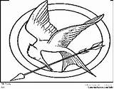 Hunger Games Coloring Pages Logo sketch template