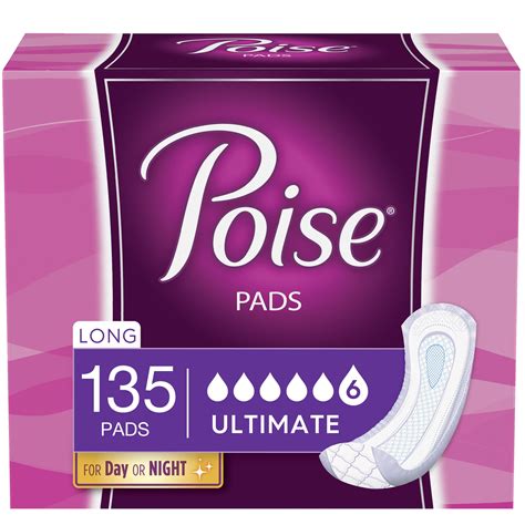 poise incontinence pads for women ultimate absorbency long original
