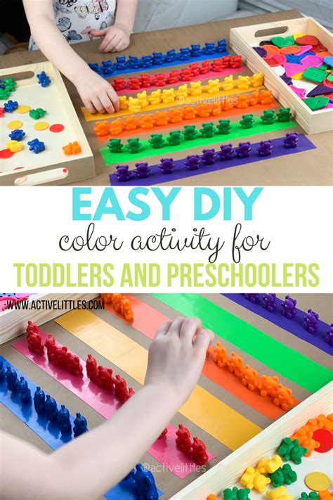 easy diy color activity  toddlers  preschoolers active littles