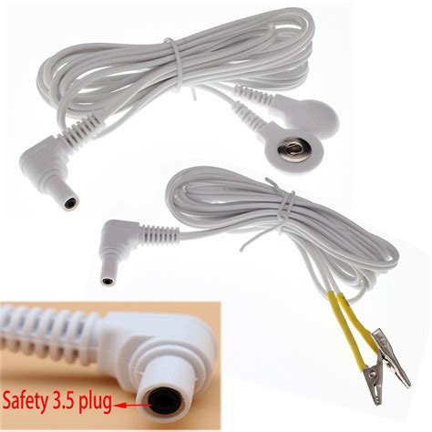 20pcs safety 3 5 plug 1 to 2 physiotherapy adapter cable for massages