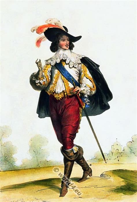 Costume Of A Nobleman At The Court Of Louis Xiii 1601 1643 France