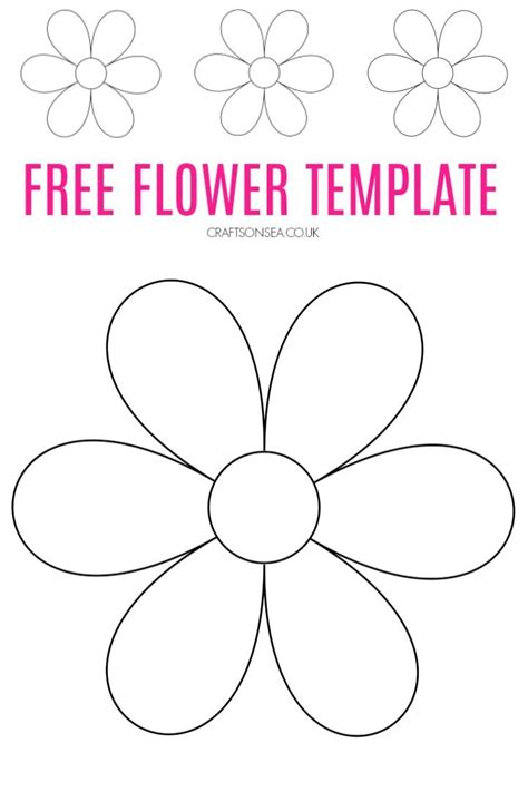 printable flower template flower templates printable flower