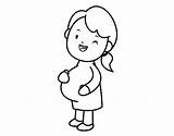 Pregnant Dibujos Girl Coloring Embarazadas Adolescentes Coloringcrew Pages Colorear Embarazada Awesome Mothers sketch template
