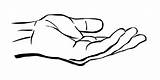 Clipart Hand Drawing Open Palm Hands Holding Right Simple Life Clipartmag Lineart Clipground sketch template