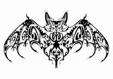 Bat Tattoo Tattoos Stencil Designs Tribal Cool Bats Drawings Vampire Clipart Maori Batman Mini Creepy Men Google Search Pattern Thigh sketch template