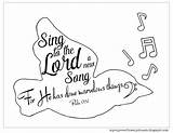 Psalm Sing Joyful Scripture sketch template