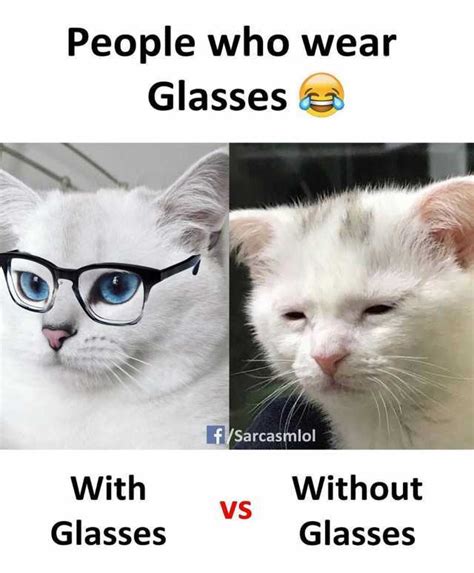 Memes People Who Wear Glasses F Sarcasmlol Without With
