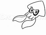 Splatoon Squid sketch template