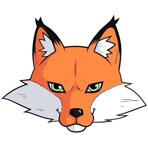 draw  fox face  easy drawing tutorial