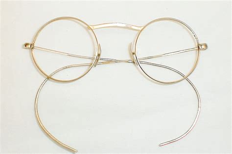 vintage 20s 30s round 12k gold eye glasses spectacles