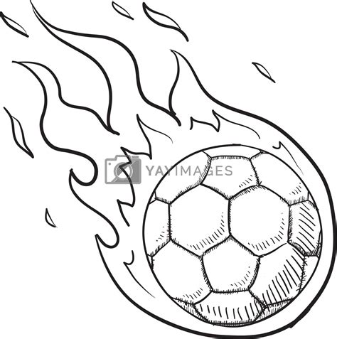 Flaming Soccer Ball Vector By Lhfgraphics Vectors And Illustrations With