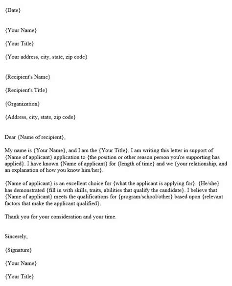 letter  support examples templates  writing tips