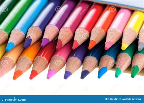 color pencils stock image image  isolated white drawing